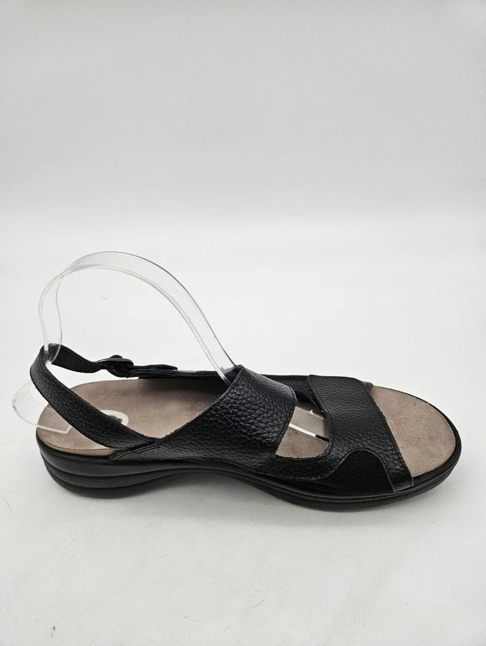 Dr. Comfort Lana Slingback Sandals Diabetic Black Pebbled Leather Womens Size 10